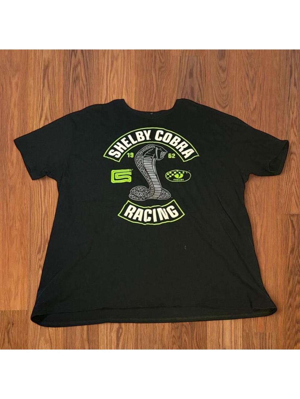 Shelby Cobra Racing T Shirt 3XL Black Graphic Tee Mens Tops